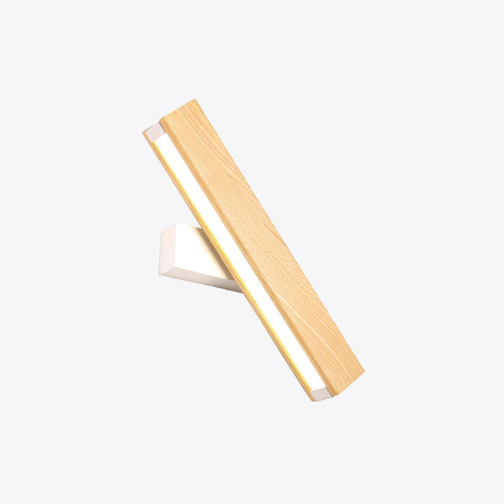Skørter | Linear Reading Wall Light Modern Wood Rotatable LED Bedroom Wall Lamp Lighting Unit
