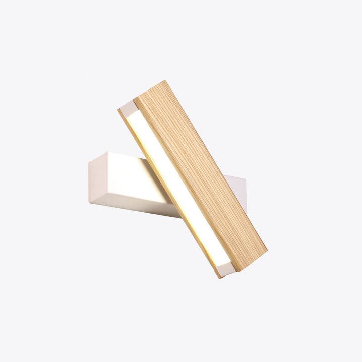 Skørter | Linear Reading Wall Light Modern Wood Rotatable LED Bedroom Wall Lamp Lighting Unit