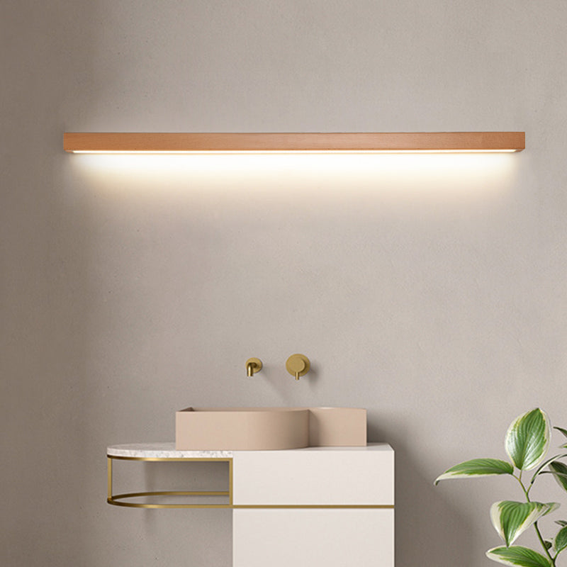 Skørter | contemporary linear wall lamp wooden living room LED wall sconce lighting fixture in beige