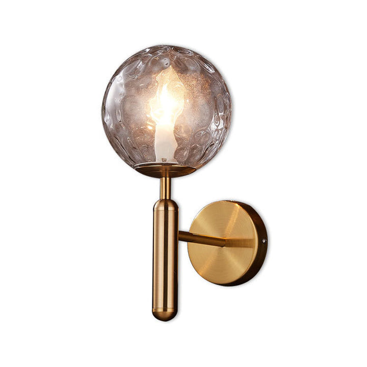 Lisslune | Minimalistic Globe Wall Mount Light Fixture Glass 1-Head Bedroom Wall Lighting Ideas
