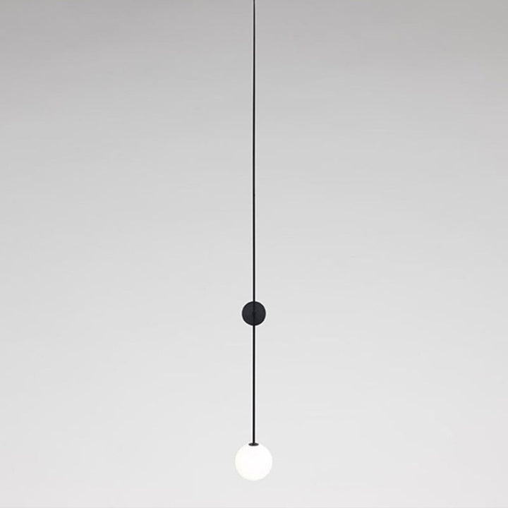 Skørter | Orb Corridor Wall Lamp Housing Milk Glass 1-Light Simple Wall Sconce with Pencil Arm