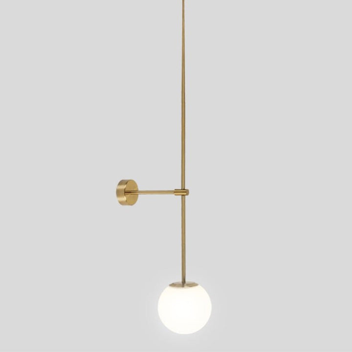 Skørter | Orb Corridor Wall Lamp Housing Milk Glass 1-Light Simple Wall Sconce with Pencil Arm