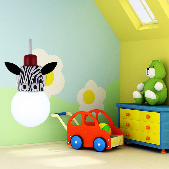 Skørter | Metal Animal Face Wall Lamp 1 Head Cartoon Wall Lamp for Children's Room Bathroom