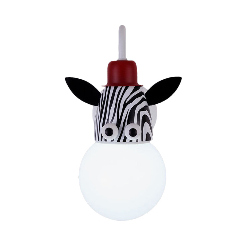 Skørter | Metal Animal Face Wall Lamp 1 Head Cartoon Wall Lamp for Children's Room Bathroom