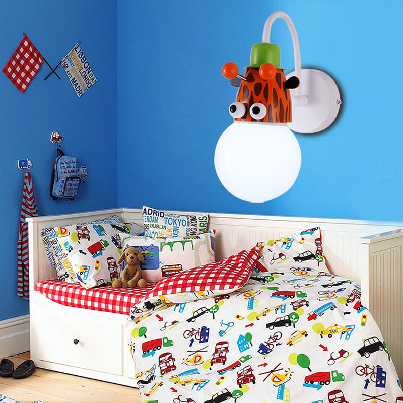 Skørter | Metal Animal Face Wall Lamp 1 Head Cartoon Wall Lamp for Children's Room Bathroom