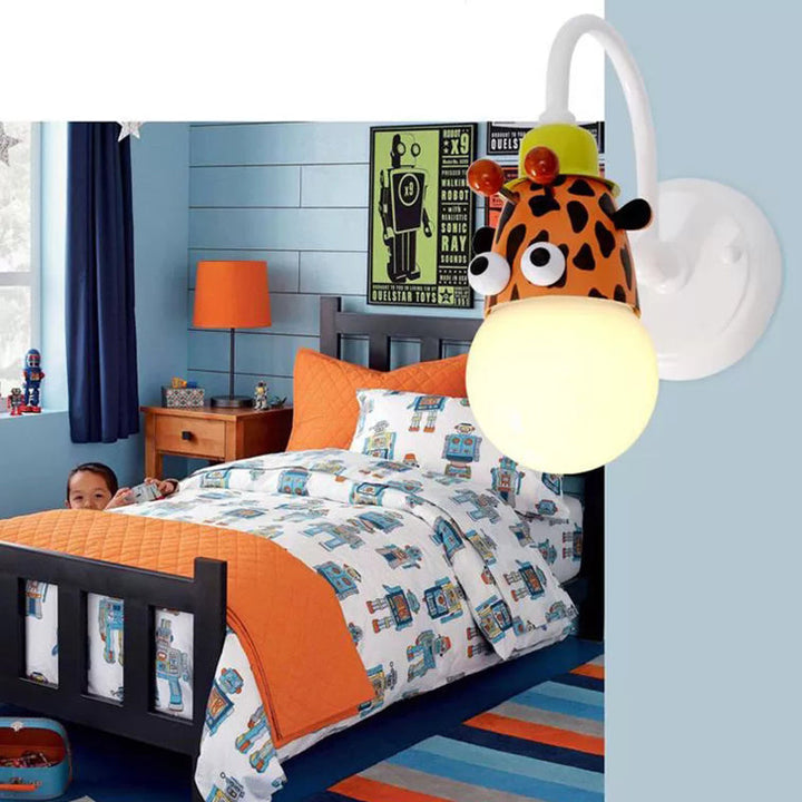 Skørter | Metal Animal Face Wall Lamp 1 Head Cartoon Wall Lamp for Children's Room Bathroom