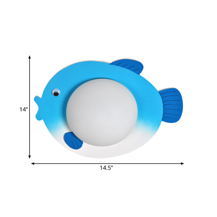 Skørter | Wood Cartoon Pattern Wall Lamp Contemporary LED Wall Lamp for Nursing Room Bedroom