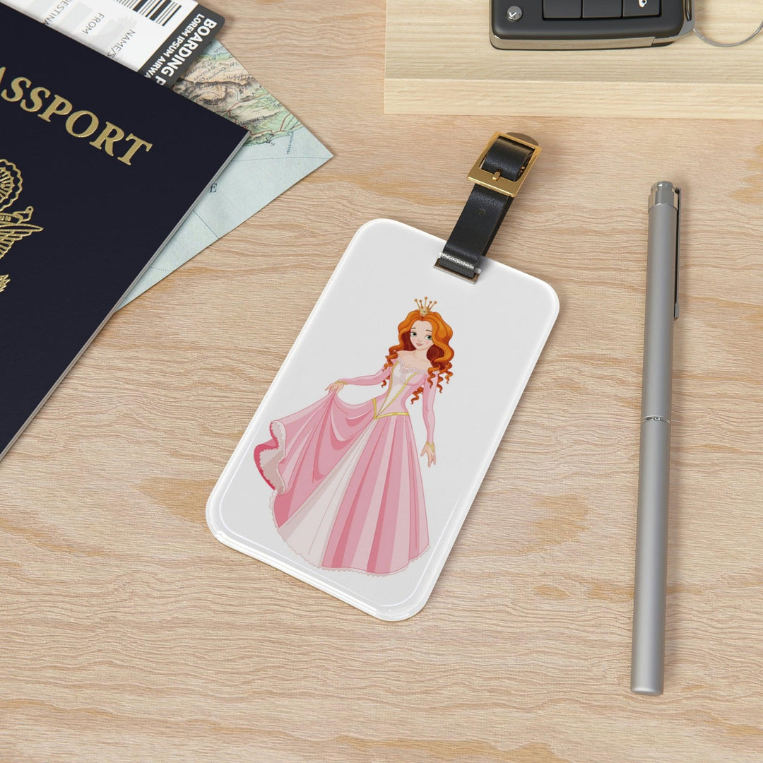 Lisslune | Chic Personal Acrylic Luggage Tag with Leather Strap