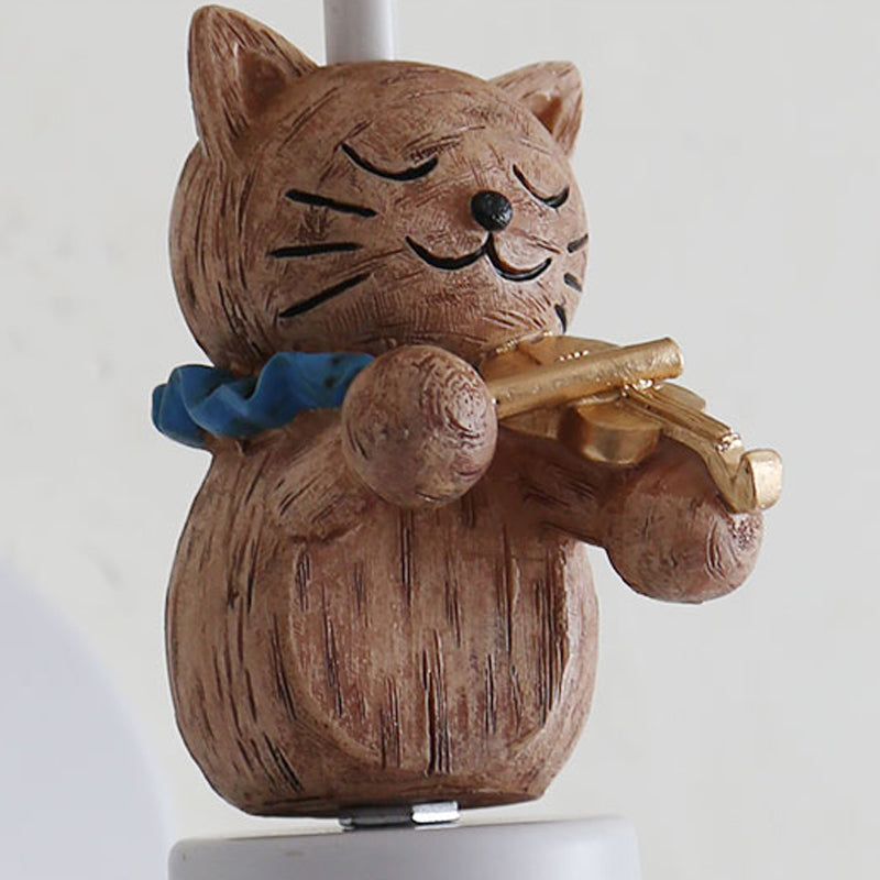 Skørter | Dear Pet Cat Wall Lamp One Light Resin Facade Light with Floral Shade for Study Room