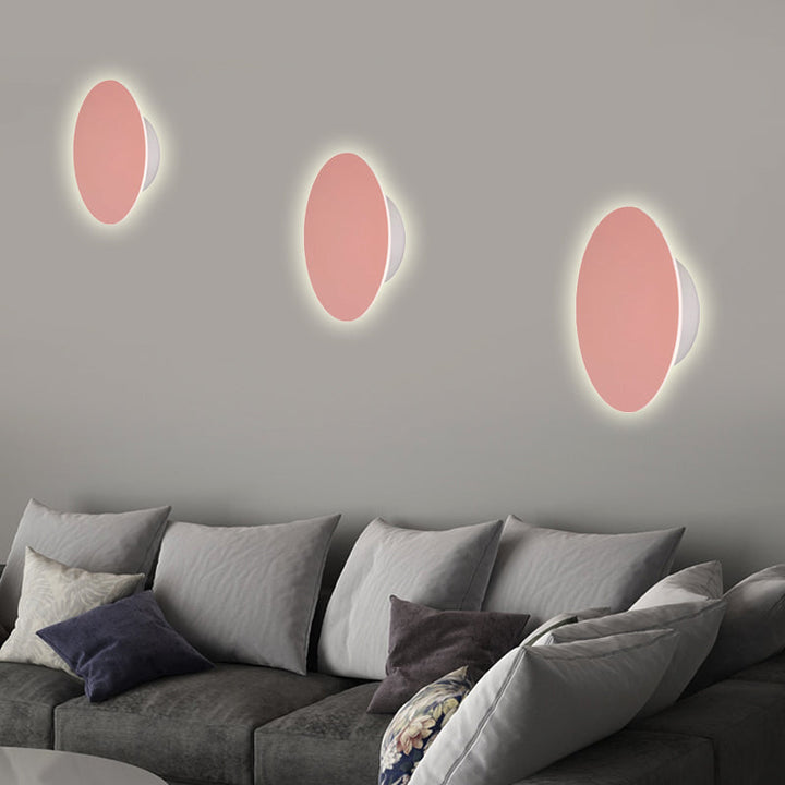 Skørter | Nordic Style Macaron Color Wall Lamp Round Metal Wall Lamp for Stair Foyer