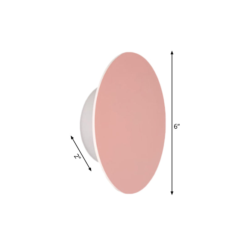 Skørter | Nordic Style Macaron Color Wall Lamp Round Metal Wall Lamp for Stair Foyer