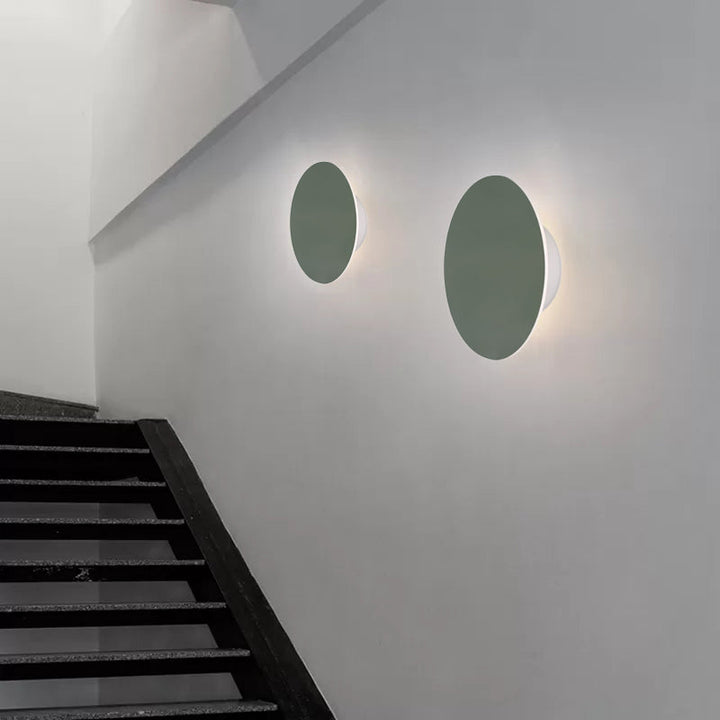 Skørter | Nordic Style Macaron Color Wall Lamp Round Metal Wall Lamp for Stair Foyer