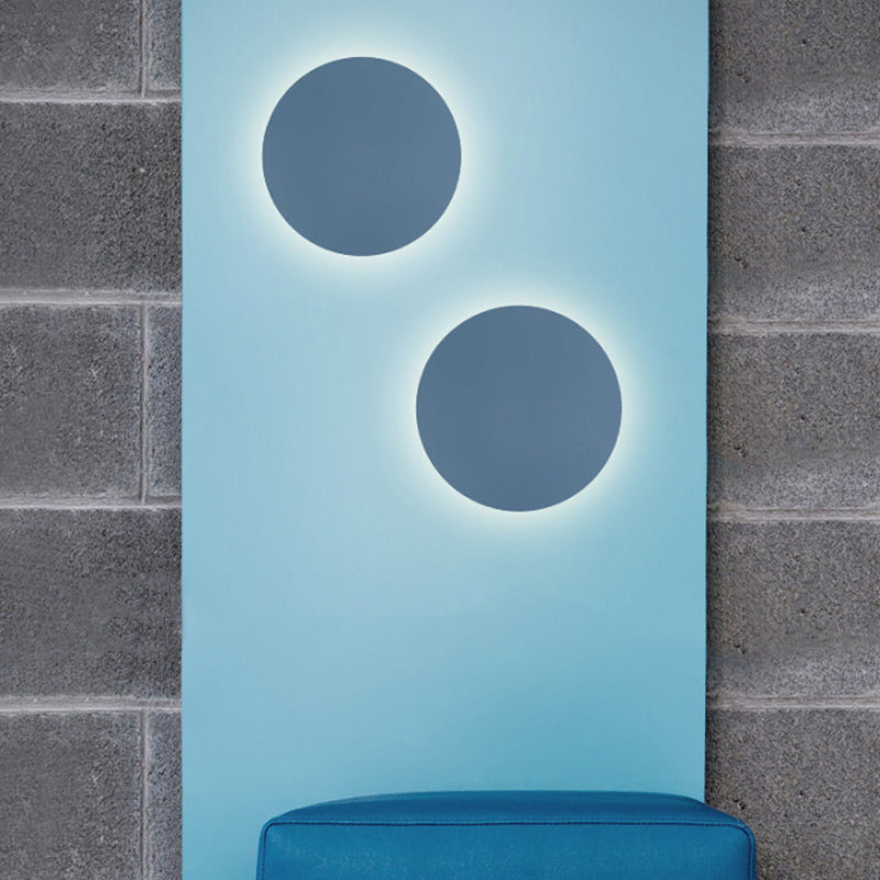 Skørter | Nordic Style Macaron Color Wall Lamp Round Metal Wall Lamp for Stair Foyer