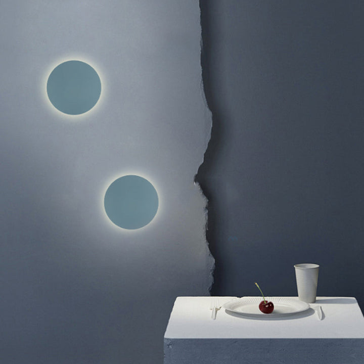 Skørter | Nordic Style Macaron Color Wall Lamp Round Metal Wall Lamp for Stair Foyer