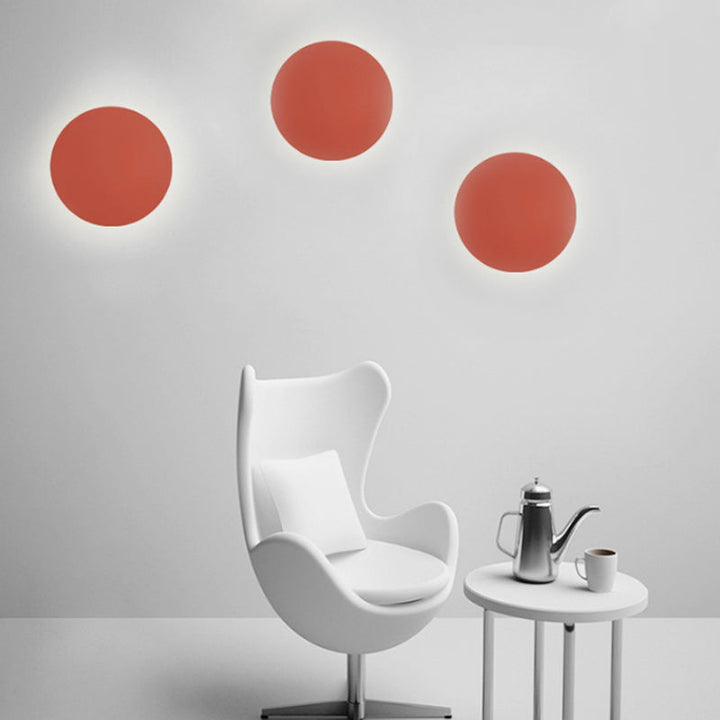 Skørter | Nordic Style Macaron Color Wall Lamp Round Metal Wall Lamp for Stair Foyer