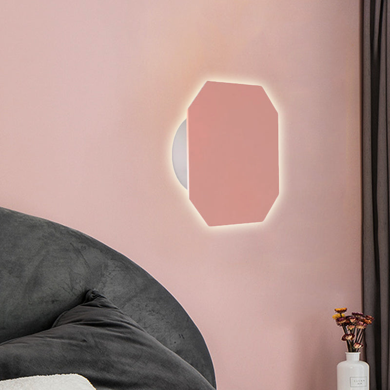 Skørter | Nordic Style Macaron Color Wall Lamp Round Metal Wall Lamp for Stair Foyer