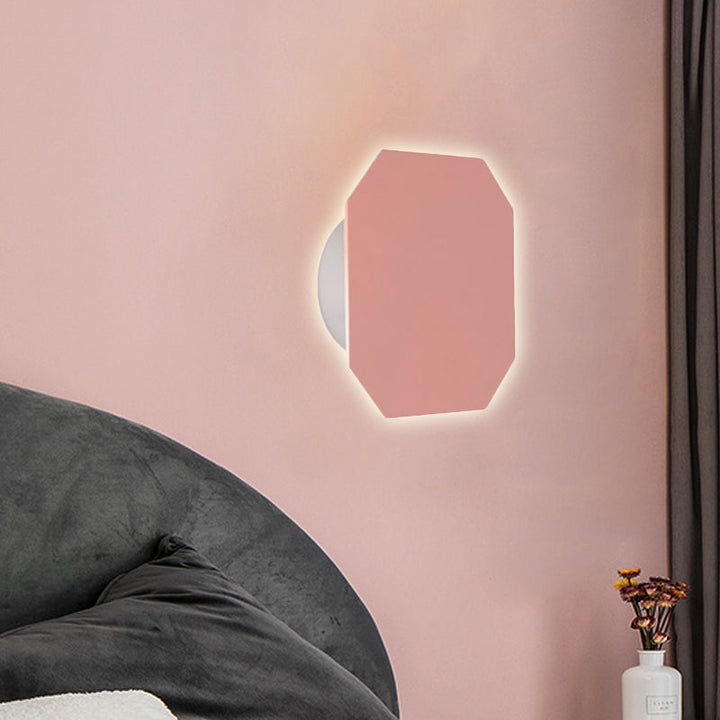 Skørter | Nordic Style Macaron Color Wall Lamp Round Metal Wall Lamp for Stair Foyer