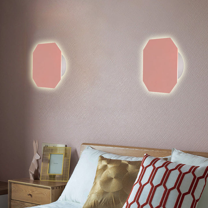 Skørter | Nordic Style Macaron Color Wall Lamp Round Metal Wall Lamp for Stair Foyer