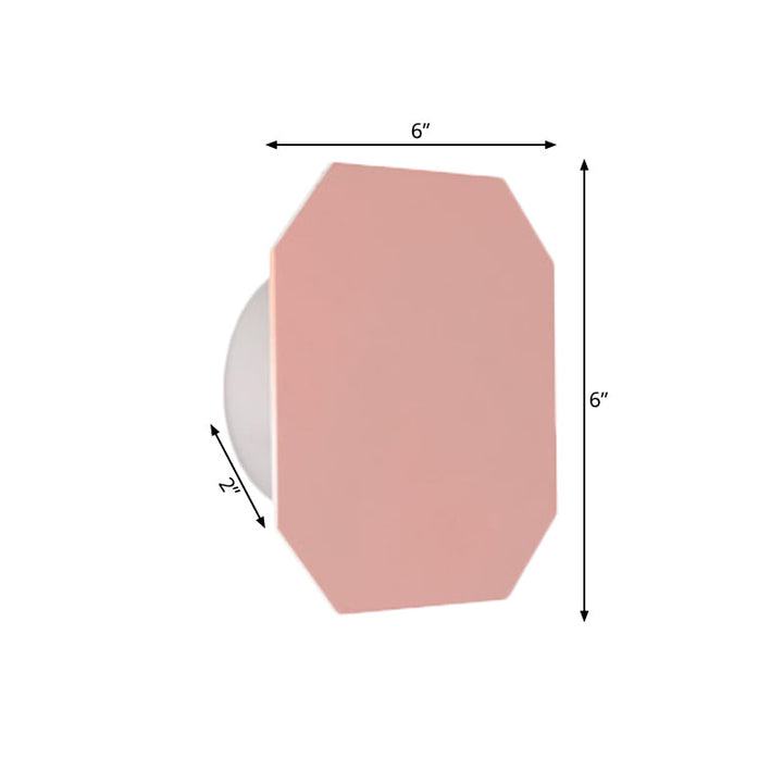 Skørter | Nordic Style Macaron Color Wall Lamp Round Metal Wall Lamp for Stair Foyer
