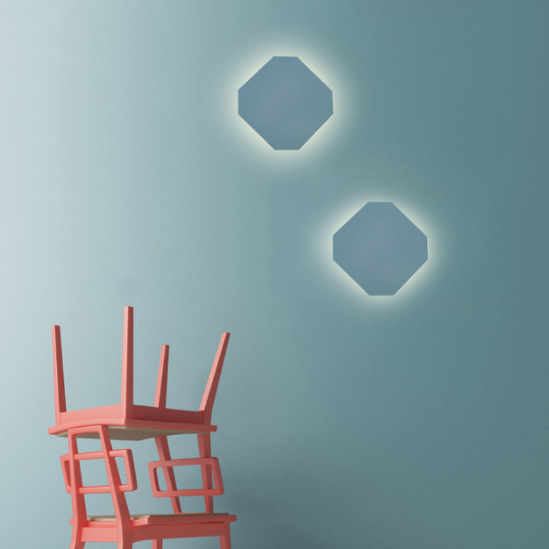Skørter | Nordic Style Macaron Color Wall Lamp Round Metal Wall Lamp for Stair Foyer