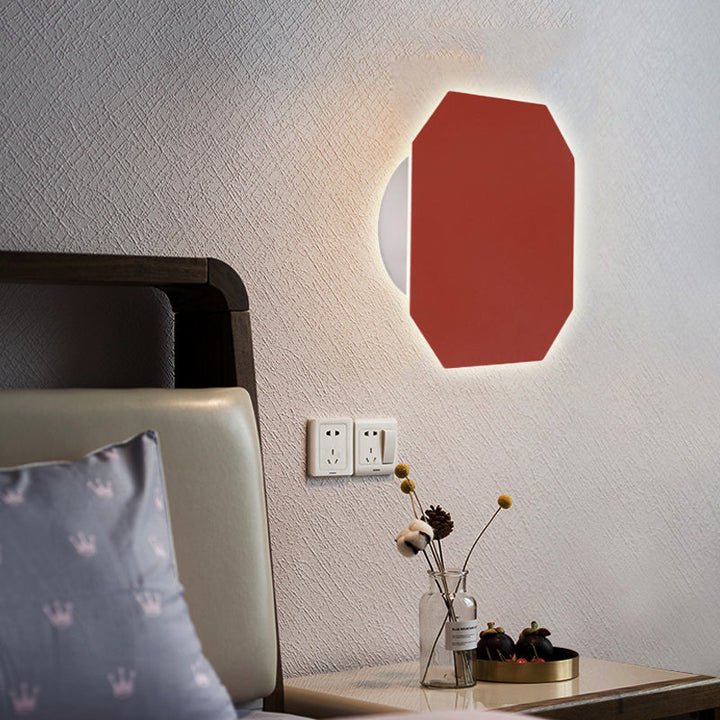 Skørter | Nordic Style Macaron Color Wall Lamp Round Metal Wall Lamp for Stair Foyer