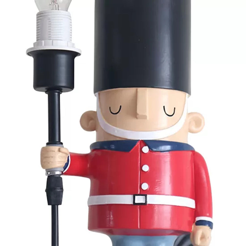 Skørter | Resin Soldier Wall Lamp with Candle 1 Head Cardboard Wall Lamp in Black for Voyer Kitchen