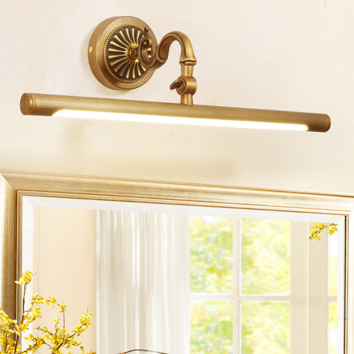 Skørter | Stab-shaped Powder Room LED Wall Lighting Ideas Simplicity Metal Gold Vanity Wall Light