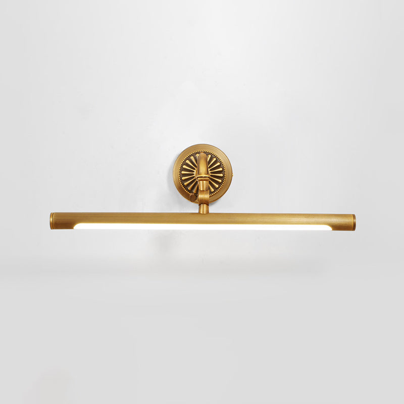 Skørter | Stab-shaped Powder Room LED Wall Lighting Ideas Simplicity Metal Gold Vanity Wall Light