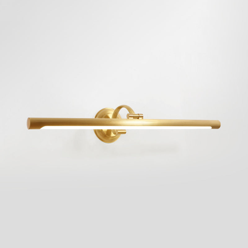 Skørter | Stab-shaped Powder Room LED Wall Lighting Ideas Simplicity Metal Gold Vanity Wall Light