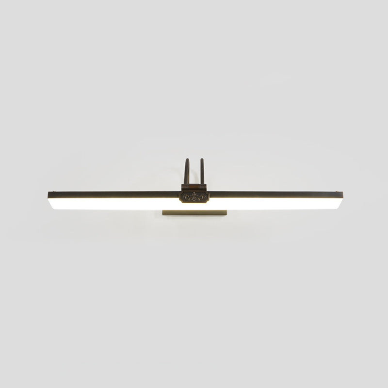 Skørter | Stab-shaped Powder Room LED Wall Lighting Ideas Simplicity Metal Gold Vanity Wall Light