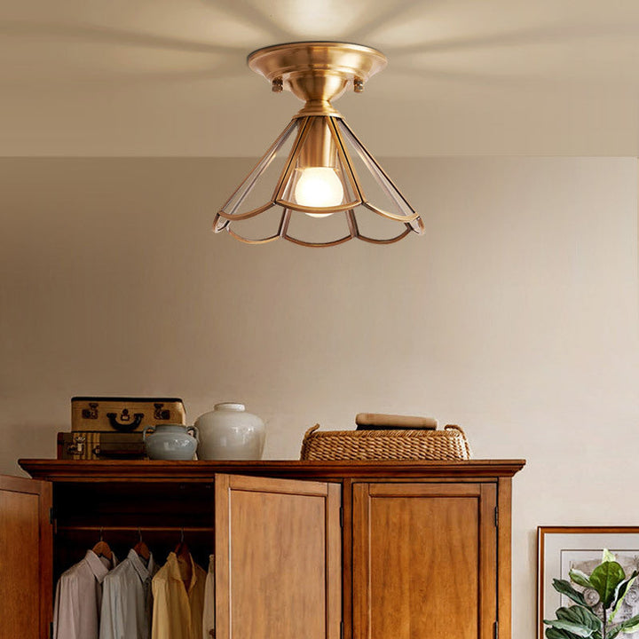 Lisslune | GoldenAura - Colonial Semi Flush Mount Lighting