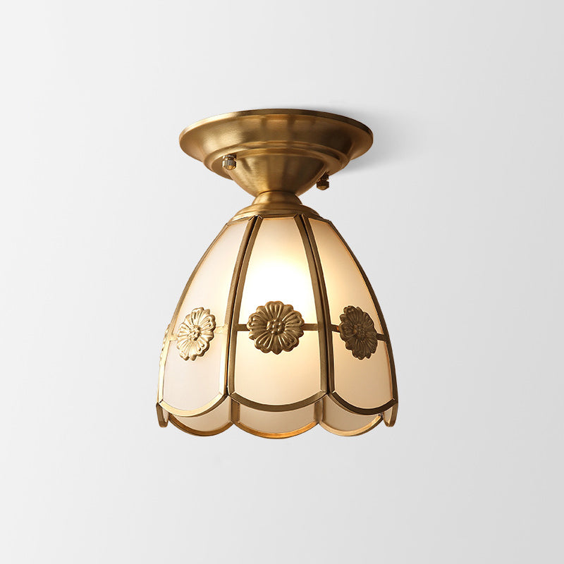Lisslune | GoldenAura - Colonial Semi Flush Mount Lighting