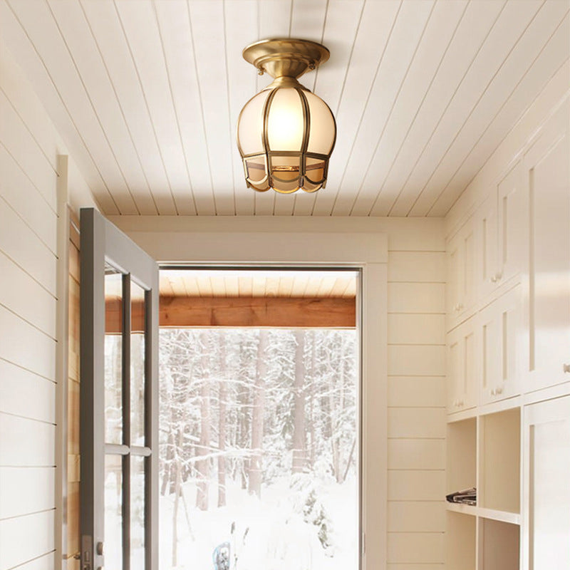 Lisslune | GoldenAura - Colonial Semi Flush Mount Lighting