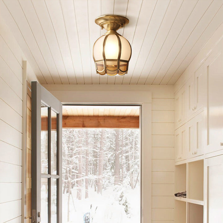 Lisslune | GoldenAura - Colonial Semi Flush Mount Lighting
