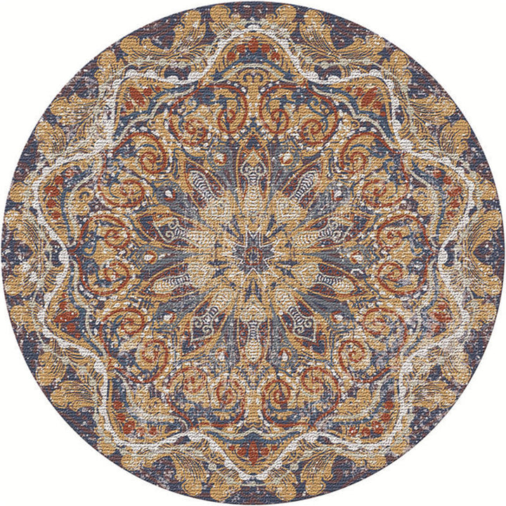 Lisslune | Exotic Moroccan Carpet Multicolored Floral Pattern Rug Non-Slip Pet-Friendly Stain-Resistant Rug for Home