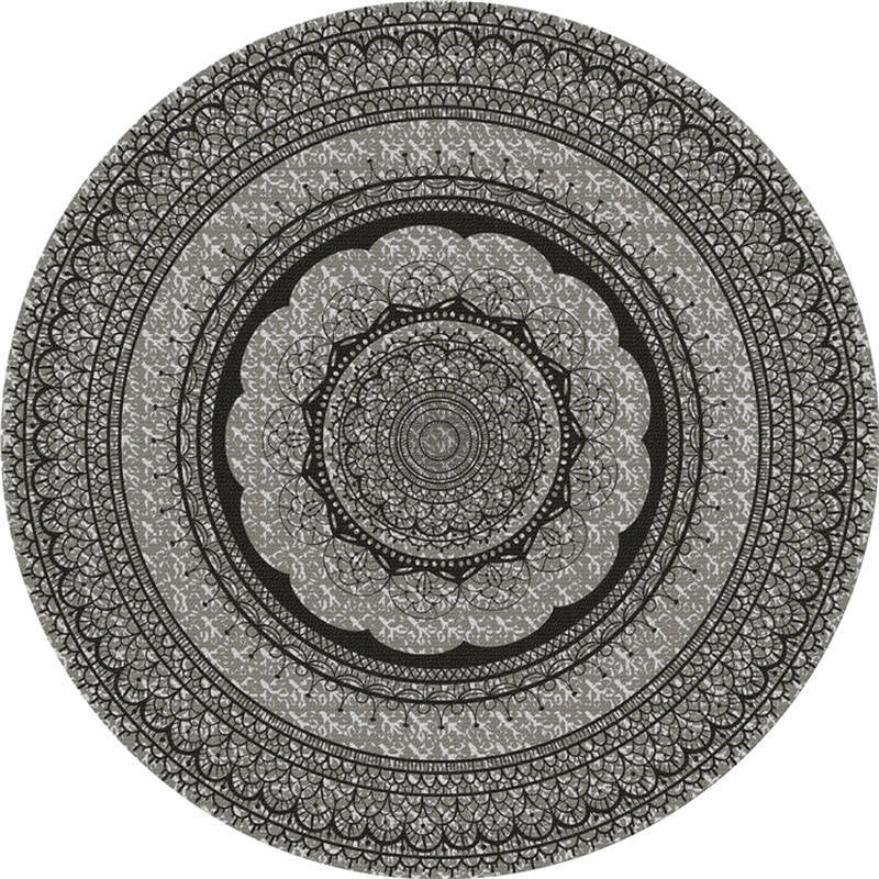 Lisslune | Exotic Moroccan Carpet Multicolored Floral Pattern Rug Non-Slip Pet-Friendly Stain-Resistant Rug for Home