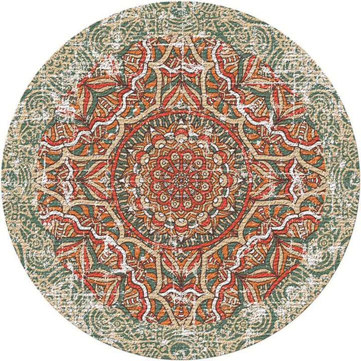 Lisslune | Exotic Moroccan Carpet Multicolored Floral Pattern Rug Non-Slip Pet-Friendly Stain-Resistant Rug for Home