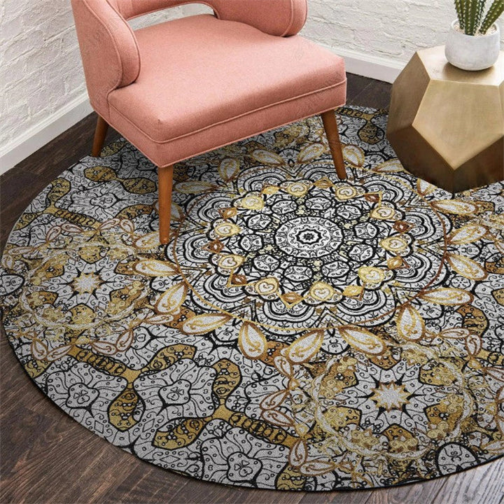 Lisslune | Exotic Moroccan Carpet Multicolored Floral Pattern Rug Non-Slip Pet-Friendly Stain-Resistant Rug for Home