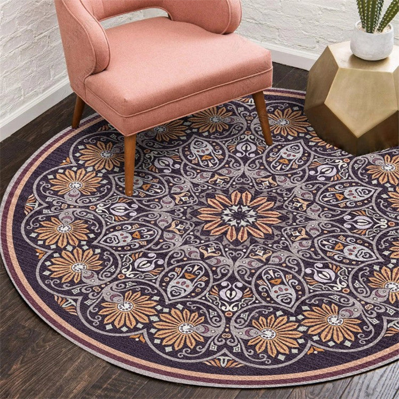 Lisslune | Exotic Moroccan Carpet Multicolored Floral Pattern Rug Non-Slip Pet-Friendly Stain-Resistant Rug for Home