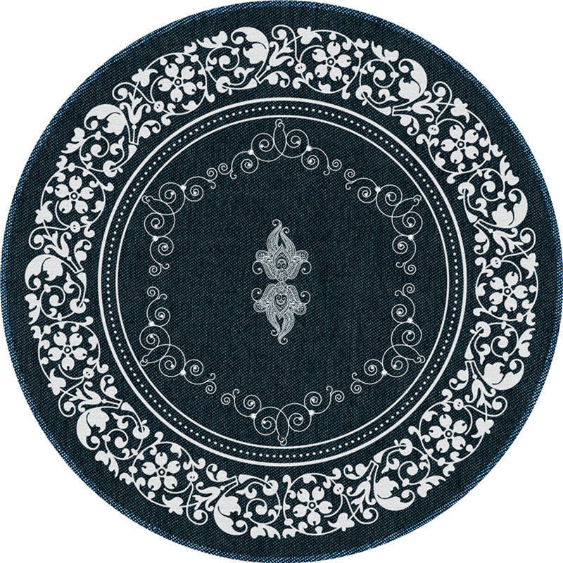 Lisslune | Exotic Moroccan Carpet Multicolored Floral Pattern Rug Non-Slip Pet-Friendly Stain-Resistant Rug for Home