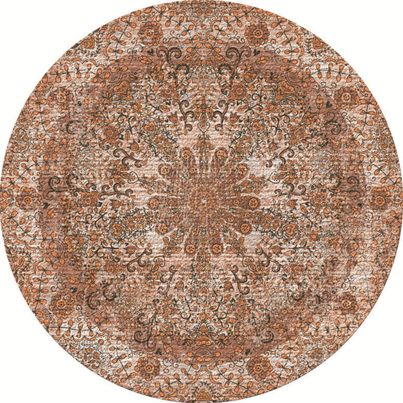 Lisslune | Exotic Moroccan Carpet Multicolored Floral Pattern Rug Non-Slip Pet-Friendly Stain-Resistant Rug for Home