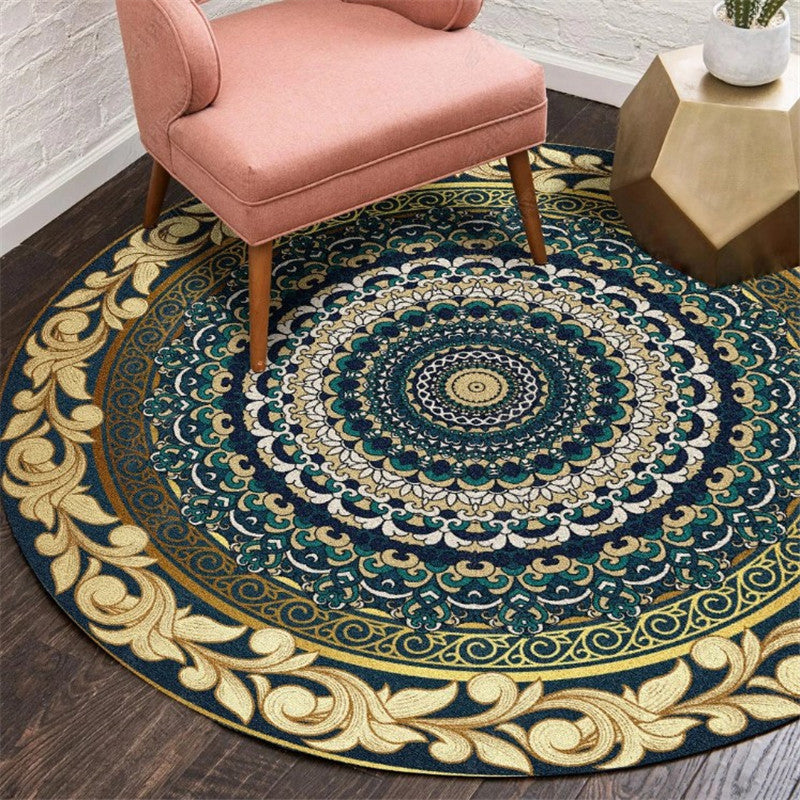 Lisslune | Exotic Moroccan Carpet Multicolored Floral Pattern Rug Non-Slip Pet-Friendly Stain-Resistant Rug for Home