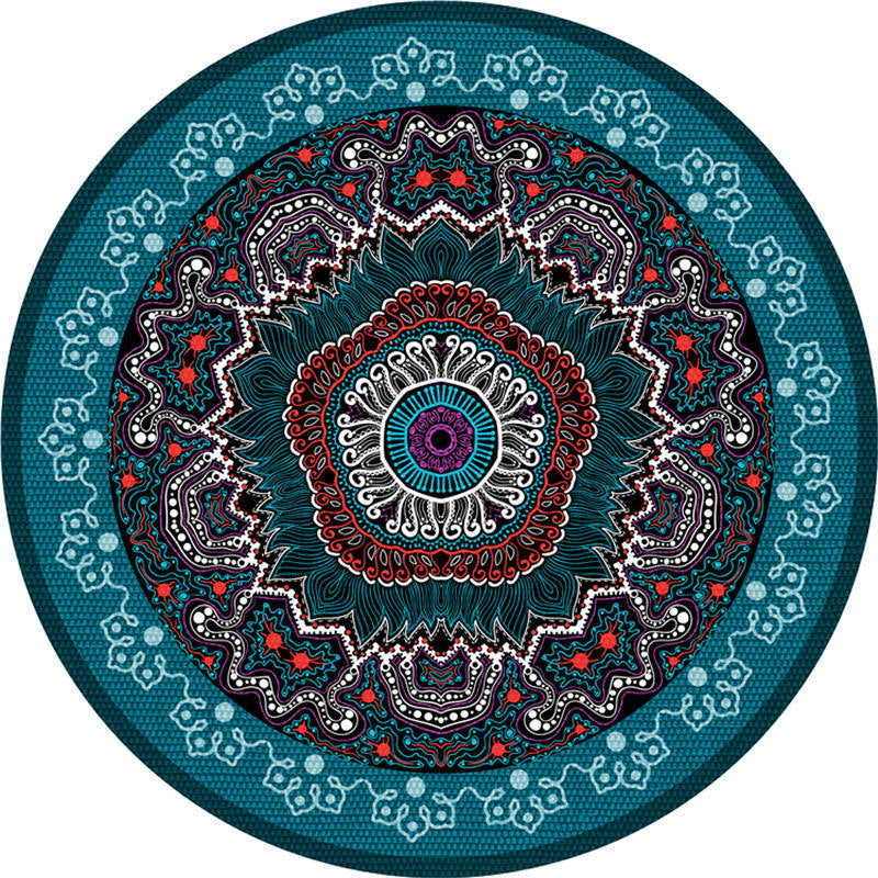 Lisslune | Exotic Moroccan Carpet Multicolored Floral Pattern Rug Non-Slip Pet-Friendly Stain-Resistant Rug for Home