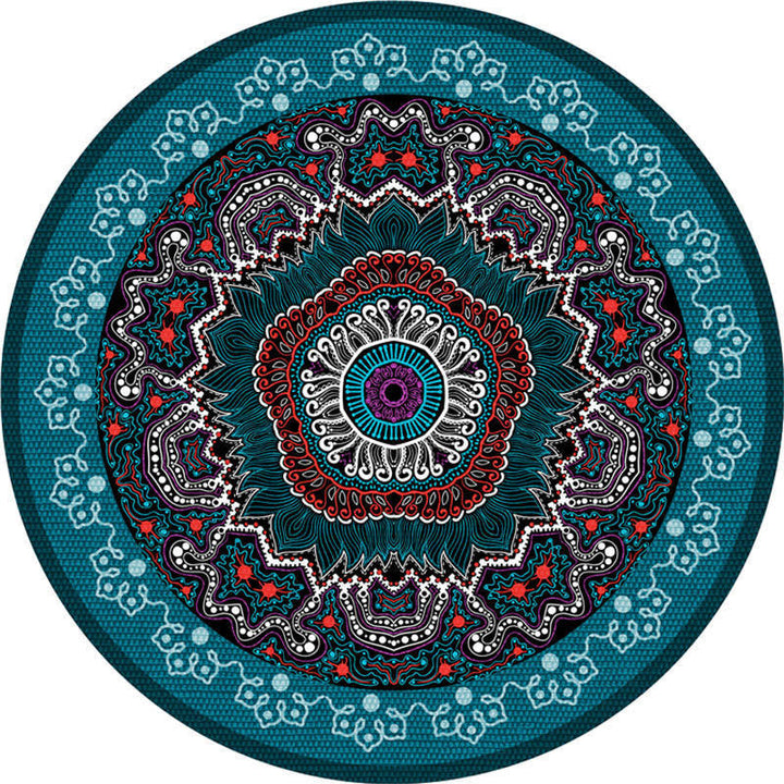 Lisslune | Exotic Moroccan Carpet Multicolored Floral Pattern Rug Non-Slip Pet-Friendly Stain-Resistant Rug for Home