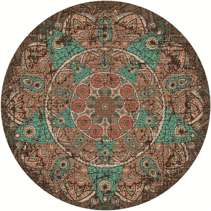 Lisslune | Exotic Moroccan Carpet Multicolored Floral Pattern Rug Non-Slip Pet-Friendly Stain-Resistant Rug for Home