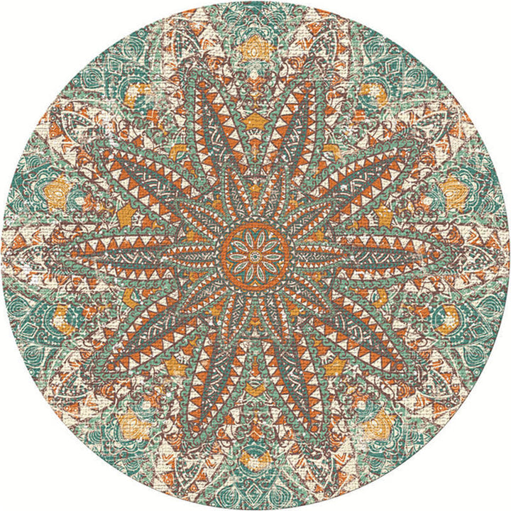 Lisslune | Exotic Moroccan Carpet Multicolored Floral Pattern Rug Non-Slip Pet-Friendly Stain-Resistant Rug for Home