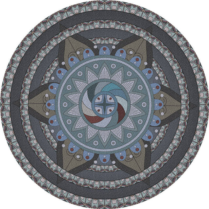 Lisslune | Exotic Moroccan Carpet Multicolored Floral Pattern Rug Non-Slip Pet-Friendly Stain-Resistant Rug for Home