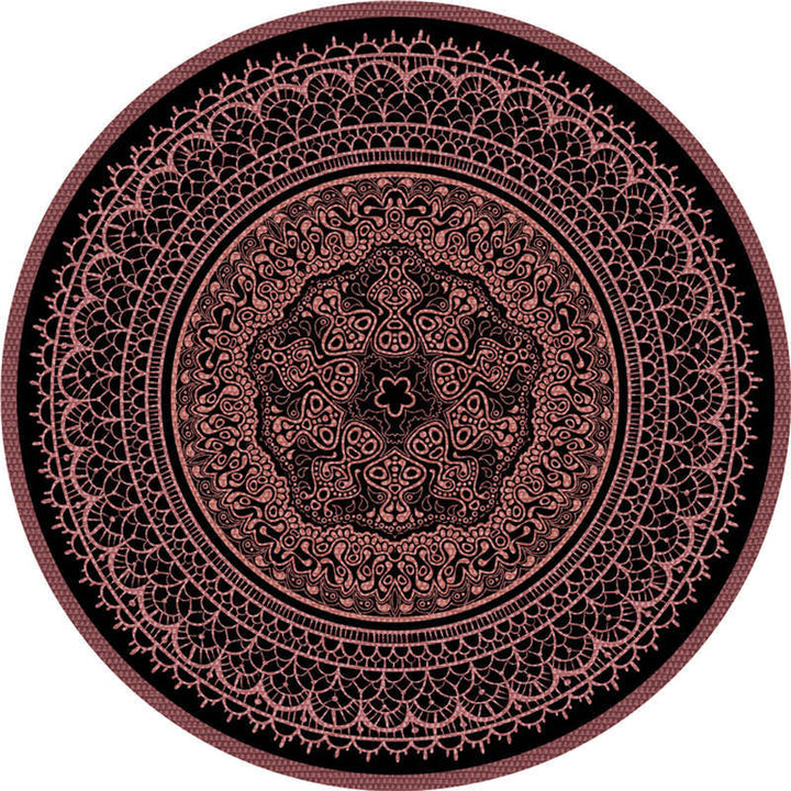 Lisslune | Moroccan Living Room Carpet Multicolored Flower Carpet Polyester Machine Washable Stain Resistant Non-Slip Backing Carpet