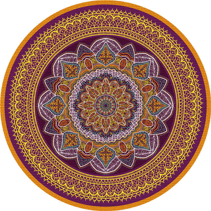Lisslune | Moroccan Living Room Carpet Multicolored Flower Carpet Polyester Machine Washable Stain Resistant Non-Slip Backing Carpet