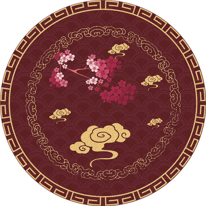 Lisslune | Moroccan Living Room Carpet Multicolored Flower Carpet Polyester Machine Washable Stain Resistant Non-Slip Backing Carpet